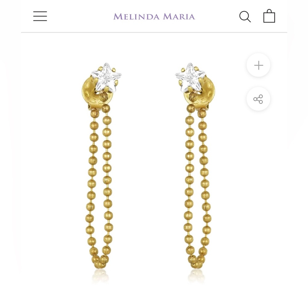 Melinda Maria - Ayla Star Lobe Chain Earrings